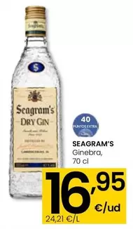 Oferta de Seagram's - Ginebra por 16,95€ en Eroski