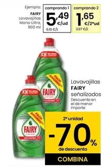 Oferta de Fairy - Lavavajillas Mano Ultra por 5,49€ en Eroski