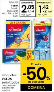 Oferta de Vileda - Bayeta Suave 30% Microfibras por 2,85€ en Eroski