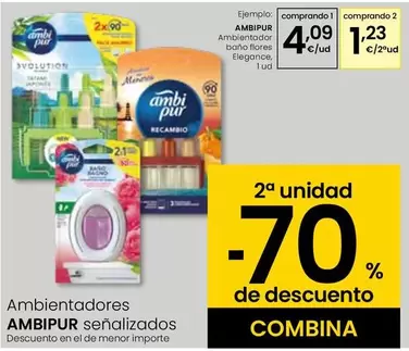 Oferta de Ambi Pur - Ambientador Baño Flores Elegance por 4,09€ en Eroski