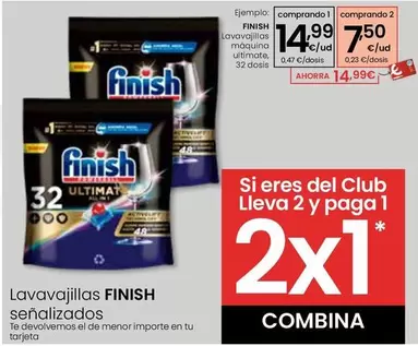 Oferta de Finish - Lavavajillas Máquina Ultimate por 14,99€ en Eroski