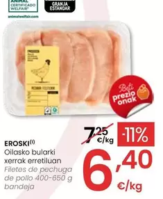 Oferta de Eroski - Filetes De Pechuga De Pollo por 6,4€ en Eroski