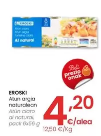 Oferta de Eroski - Atún Claro Al Natural por 4,2€ en Eroski