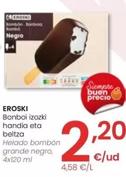 Oferta de Eroski - Helado Bombón Grande Negro por 2,2€ en Eroski