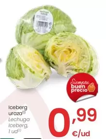 Oferta de Lechuga Iceberg por 0,99€ en Eroski