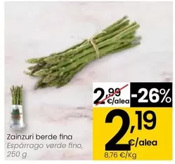 Oferta de Esparrago Verde Fino por 2,19€ en Eroski