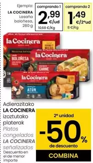 Oferta de La Cocinera - Lasaña Boloñesa por 2,99€ en Eroski