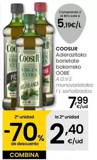 Oferta de Coosur - A.O.V.E Monovarietales por 7,99€ en Eroski