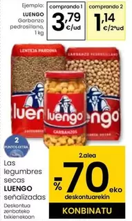Oferta de Luengo - Garbanzo Pedrosillano por 3,79€ en Eroski