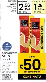 Oferta de Gallo - Spaguetti Nº3  por 2,56€ en Eroski