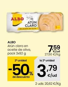 Oferta de Albo - Atún Claro En Aceite De Oliva por 7,59€ en Eroski