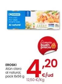Oferta de Eroski - Atún Claro Al Natural por 4,2€ en Eroski