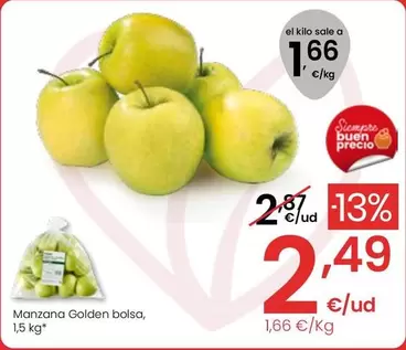 Oferta de Manzana Golden  por 2,49€ en Eroski