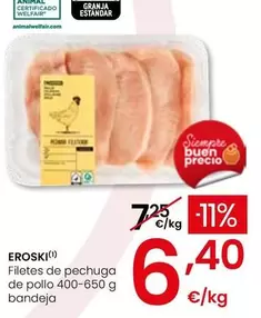 Oferta de Eroski - Filetes De Pechuga De Pollo por 6,4€ en Eroski