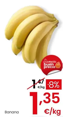 Oferta de Banana por 1,35€ en Eroski