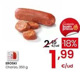 Oferta de Eroski - Chorizo por 1,99€ en Eroski