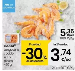 Oferta de Eroski - Langostino Cocido  por 5,35€ en Eroski