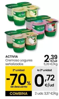 Oferta de Activia - Cremoso Yogures  por 2,39€ en Eroski
