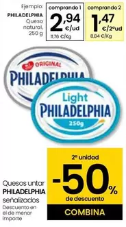 Oferta de Philadelphia - Queso Natural por 2,94€ en Eroski