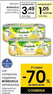 Oferta de Bonduelle - Maiz Dulce por 3,49€ en Eroski