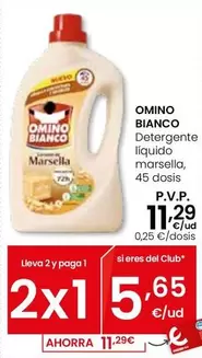 Oferta de Omino Bianco - Detergente Liquido Marsella por 11,29€ en Eroski