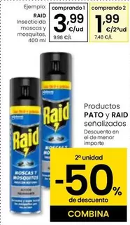 Oferta de Raid - Insecticida Moscas Y Mosquitos por 3,99€ en Eroski