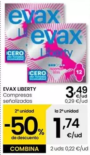Oferta de Evax Liberty - Compresas  por 3,49€ en Eroski