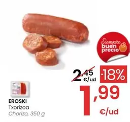 Oferta de Eroski - Chorizo por 1,99€ en Eroski