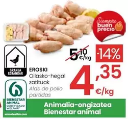 Oferta de Eroski - Alas De Pollo Partidas por 4,35€ en Eroski