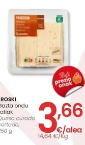 Oferta de Eroski - Queso Curado Cortado por 3,66€ en Eroski