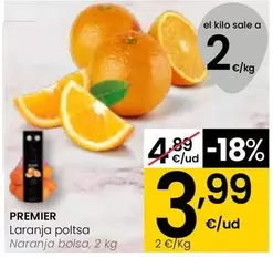 Oferta de Premier - Naranja Bolsa por 3,99€ en Eroski