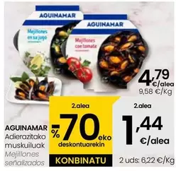 Oferta de Aguinamar - Mejillones  por 4,79€ en Eroski