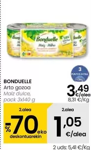 Oferta de Bonduelle - Maiz Dulce por 3,49€ en Eroski