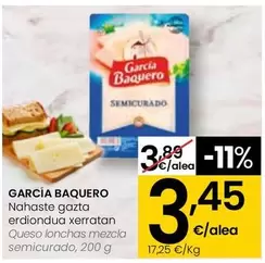 Oferta de García Baquero - Queso Lonchas Mezcla Semicurado por 3,45€ en Eroski