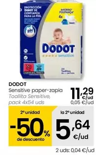 Oferta de Dodot - Toallita Sensitive por 11,29€ en Eroski