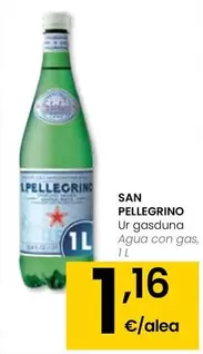 Oferta de San Pellegrino - Agua Con Gas por 1,16€ en Eroski