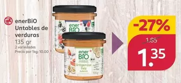 Oferta de Enerbio - Untables De Verduras por 1,35€ en Rossmann
