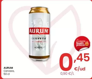 Oferta de Aurum - Cerveza por 0,45€ en Eroski