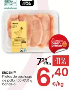 Oferta de Eroski - Filetes De Pechuga De Pollo por 6,4€ en Eroski