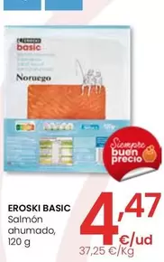 Oferta de Eroski - Basic Salmon Ahumado por 4,47€ en Eroski