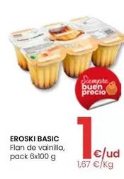 Oferta de Eroski - Basic Flan De Vainilla por 1€ en Eroski