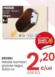 Oferta de Eroski - Helado Bombon Grande Negro por 2,2€ en Eroski