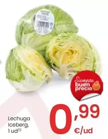 Oferta de Lechuga Iceberg por 0,99€ en Eroski