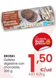 Oferta de Eroski - Galleta Digestive Con Chocolate por 1,5€ en Eroski
