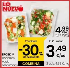 Oferta de Eroski - Hortalizas Vacio Senalizados por 4,99€ en Eroski
