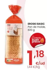 Oferta de Eroski Basic - Pan De Molde por 1,18€ en Eroski