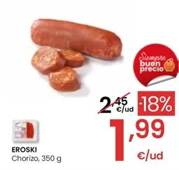 Oferta de Eroski - Chorizo por 1,99€ en Eroski
