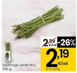 Oferta de Esparrago Verde Fino por 2,19€ en Eroski