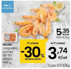 Oferta de Eroski - Langostino Cocido por 5,35€ en Eroski