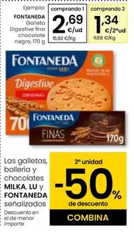 Oferta de Fontaneda - Digestive Fina Chocolate Negro por 2,69€ en Eroski